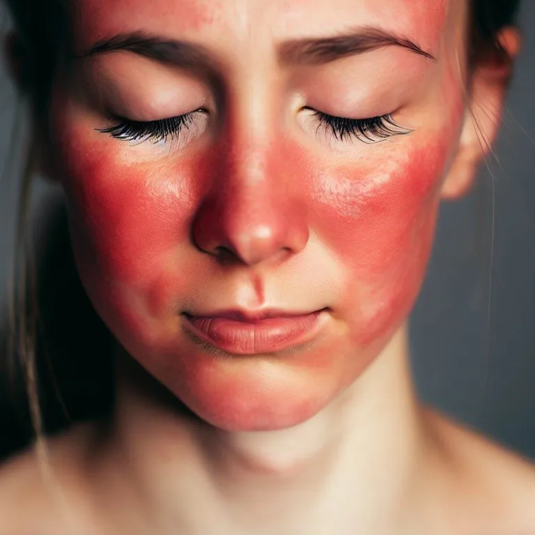 Reakcja alergiczna - Uczulenie na twarzy