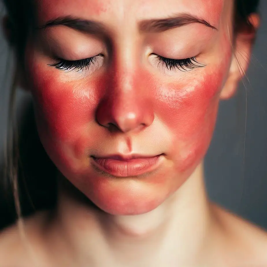 Reakcja alergiczna - Uczulenie na twarzy